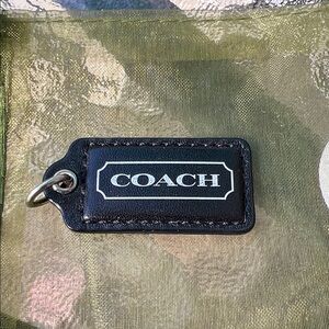 Coach leather hang tag